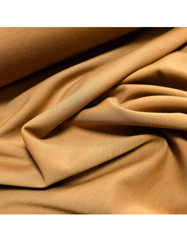 Tissu, Jersey Épais et Fluide Uni, Ocre, Laize 157 cm, Polyester Spandex