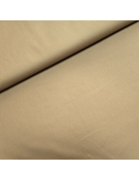 Popeline de coton unie, marron clair