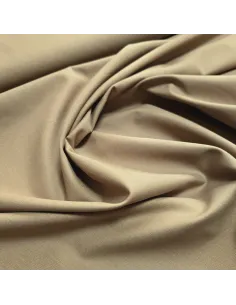 Tissu, Popeline de Coton Unie, Marron Clair, Laize 150 cm, 100% Coton 195g/ml 2