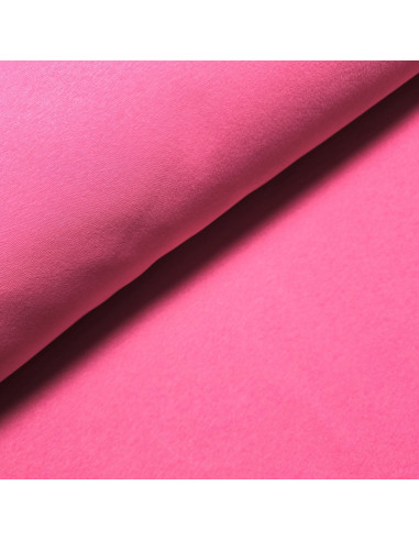 Tissu, Molleton Épais Uni, Rose Fuchsia, Laize 160 cm, 70% Coton 30% Polyester