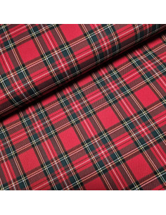 Tartan rouge vert, grands carreaux