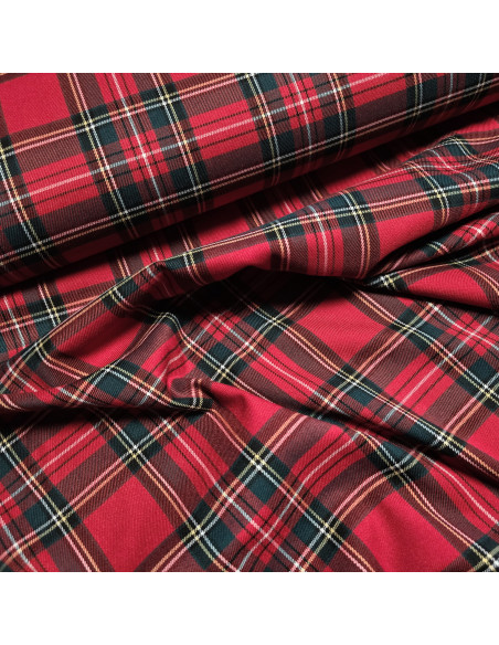 Tartan rouge vert, grands carreaux