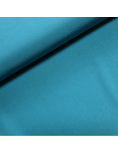Tissu, Sergé Microfibre Stretch, Bleu Canard, Laize 145 cm, 94% Polyester 6% Élasthanne