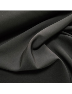 Sergé microfibre, stretch, noir 2