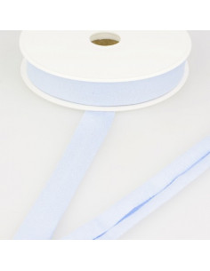 Biais jersey, 20mm, bleu clair