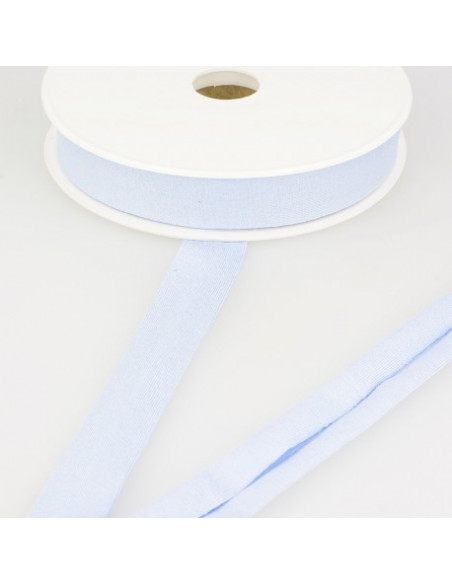 Biais jersey, 20mm, bleu clair