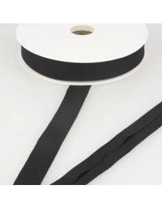 Biais jersey, 20mm, noir