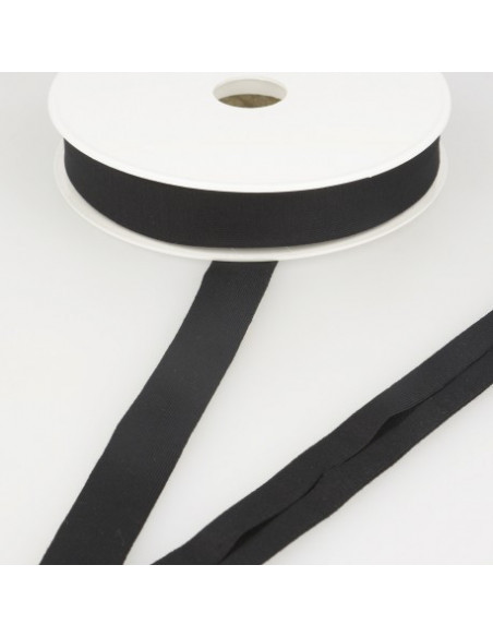 Biais jersey, 20mm, noir