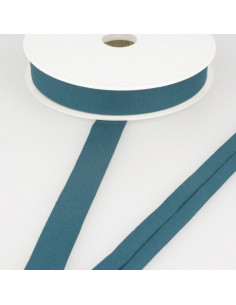 Biais jersey, 20mm, bleu canard