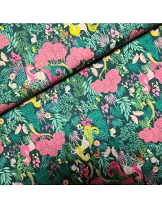 Tissu, Popeline de Coton Licornes, Fantaisie Multicolore, Laize 150 cm, 100% Coton 160g/m²