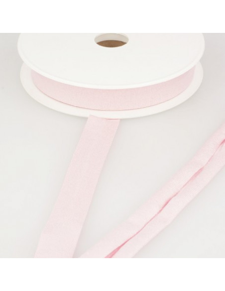 Biais jersey, 20mm, rose clair