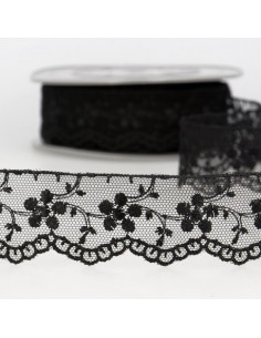 Broderie sur tulle, 35mm, noir