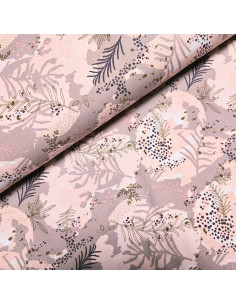 French Terry coton, feuilles