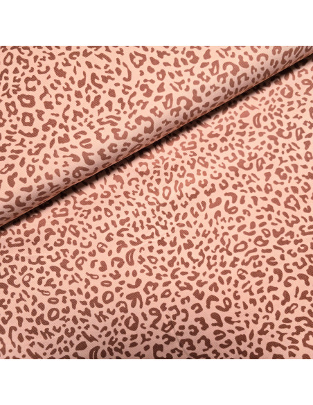 Velours milleraies, léopard saumon