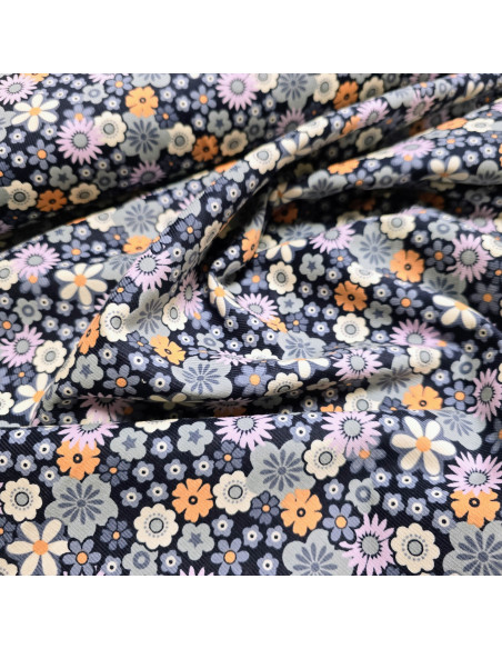 Velours milleraies, fleurs