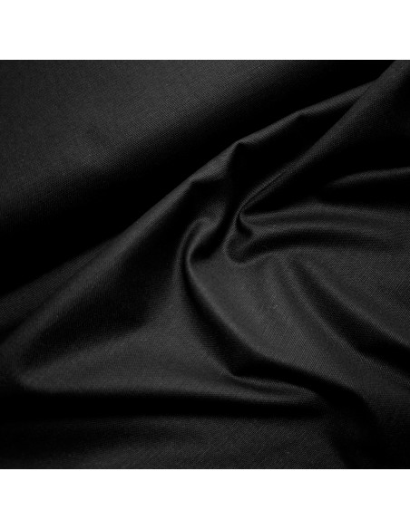 Tissu, Canvas Uni, Noir, Laize 140 cm, 100% Coton 322g/m²
