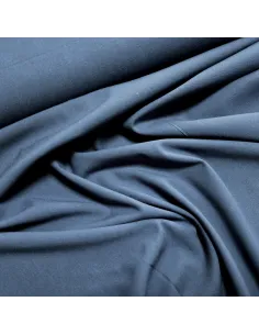 Tissu, Viscose Unie Stretch, Bleu Jean, Laize 140 cm, 97% Viscose 3% Elasthanne 2