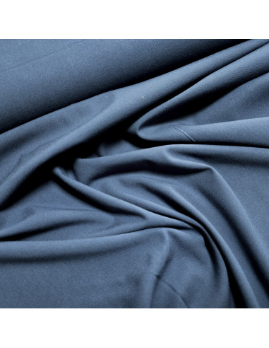 Tissu, Viscose Unie Stretch, Bleu Jean, Laize 140 cm, 97% Viscose 3% Elasthanne