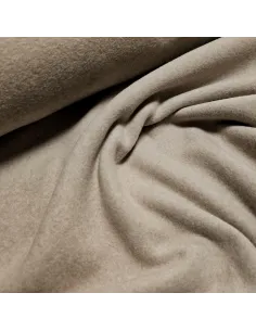 Tissu, Polaire de Coton Unie à Pois Relief, Beige, Laize 150 cm, 100% Coton 324g/m² 2