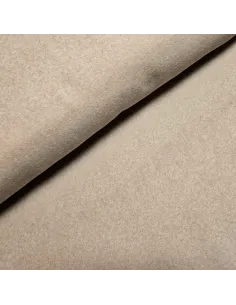 Tissu, Polaire de Coton Unie à Pois Relief, Beige, Laize 150 cm, 100% Coton 324g/m²