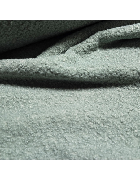 Tissu, Lainage Bouclette, Vert Tendre, Laize 150 cm, 100% Polyester