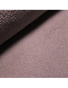 Tissu, Lainage Mini Bouclette Envers Polaire, Parme Clair, Laize 145 cm, 100% Polyester