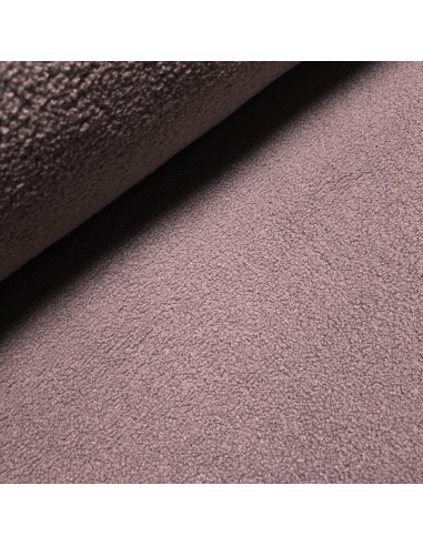 Lainage mini bouclette envers polaire, parme clair