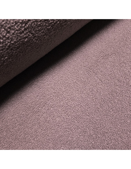Tissu, Lainage Mini Bouclette Envers Polaire, Parme Clair, Laize 145 cm, 100% Polyester