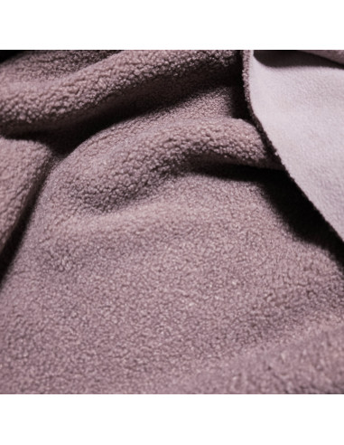 Tissu, Lainage Mini Bouclette Envers Polaire, Parme Clair, Laize 145 cm, 100% Polyester