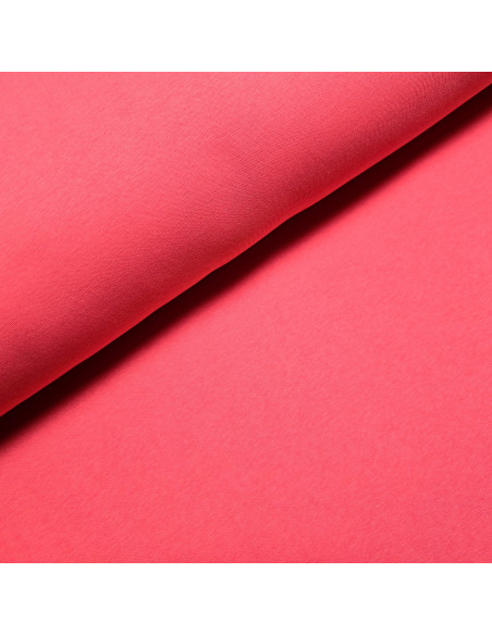 Tissu, Sweat Épais Uni, Rose Saumon, Laize 160 cm, 70% Coton 30% Polyester