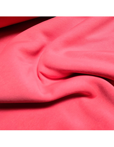 Tissu, Sweat Épais Uni, Rose Saumon, Laize 160 cm, 70% Coton 30% Polyester