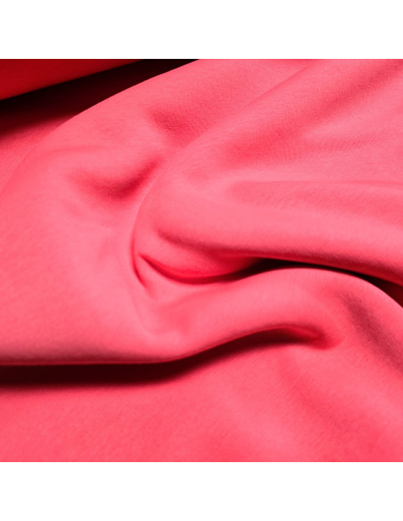 Tissu, Sweat Épais Uni, Rose Saumon, Laize 160 cm, 70% Coton 30% Polyester