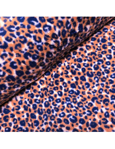 Tissu, Fourrure Léopard, Rose, Laize 150 cm, 100% Polyester