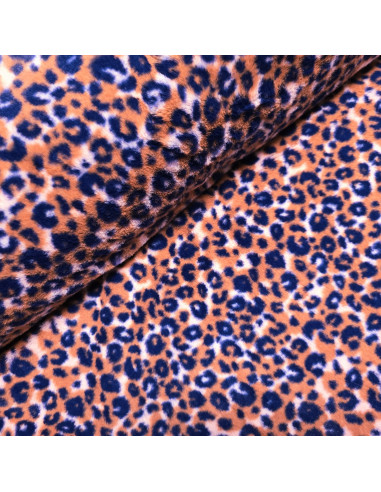 Tissu, Fourrure Léopard, Rose, Laize 150 cm, 100% Polyester