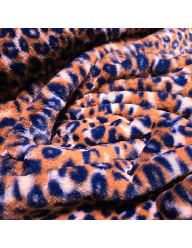 Tissu, Fourrure Léopard, Rose, Laize 150 cm, 100% Polyester