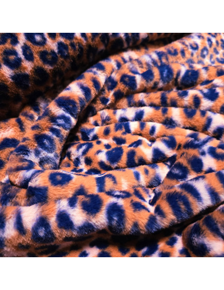 Tissu, Fourrure Léopard, Rose, Laize 150 cm, 100% Polyester