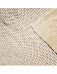 Velours larges côtes envers fourrure, écru