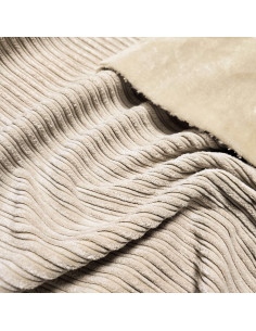 Velours larges côtes envers fourrure, écru 2