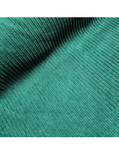Tissu, Velours Larges Côtes Uni Envers Fourrure, Vert, Laize 150 cm, 92% Polyester 8% Polyamide 645g/ml