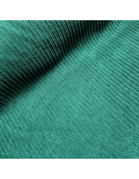 Tissu, Velours Larges Côtes Uni Envers Fourrure, Vert, Laize 150 cm, 92% Polyester 8% Polyamide 645g/ml