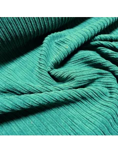 Tissu, Velours Larges Côtes Uni Envers Fourrure, Vert, Laize 150 cm, 92% Polyester 8% Polyamide 645g/ml 2