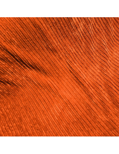 Tissu, Velours Larges Côtes Envers Fourrure, Orange Intense, Laize 150 cm, 92% Polyester 8% Polyamide 645g/m²