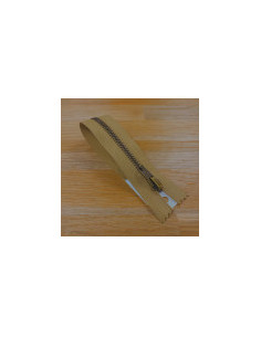 Fermeture Eclair Z14, Métal, beige moyen, 15cm