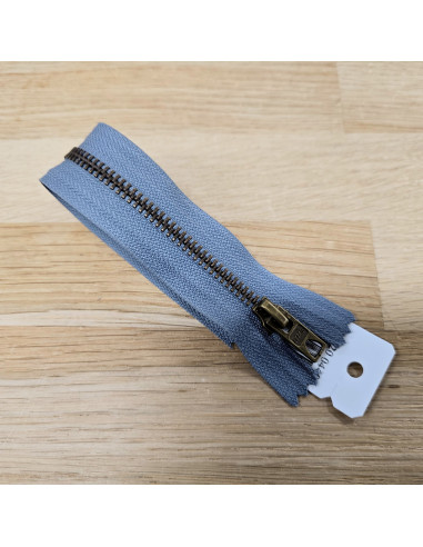 Fermeture Eclair Z14, Métal, gris foncé, 20cm