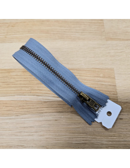 Fermeture Eclair Z14, Métal, gris foncé, 20cm