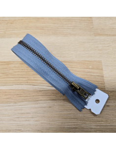 Fermeture Eclair Z14, Métal, gris foncé, 12cm