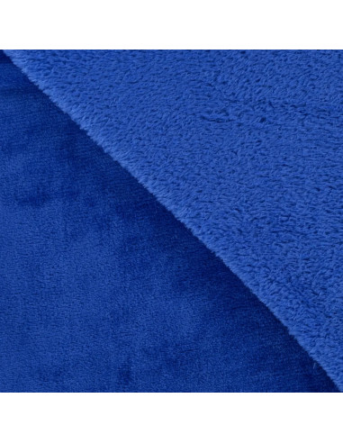 Tissu, Polaire Doudou, Bleu Roi, Laize 150 cm, 100% Polyester 290g/m²