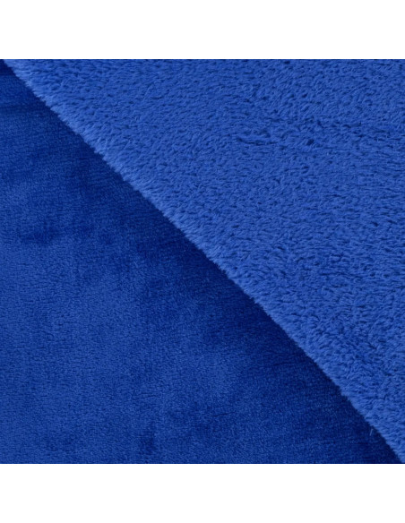 Tissu, Polaire Doudou, Bleu Roi, Laize 150 cm, 100% Polyester 290g/m²