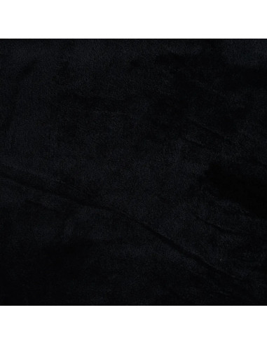 Tissu, Polaire Doudou, Noir, Laize 150 cm, 100% Polyester 290g/m²