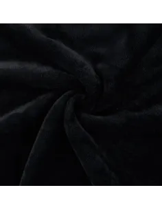 Tissu, Polaire Doudou, Noir, Laize 150 cm, 100% Polyester 290g/m²